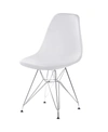 BOLD TONES MID-CENTURY MODERN STYLE PLASTIC DSW SHELL METAL LEGS DINING CHAIR