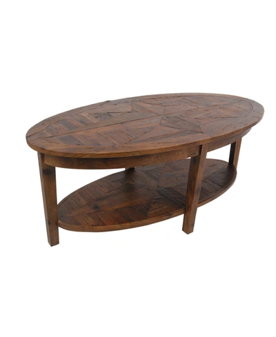 Alaterre Furniture Revive - Reclaimed 48" Oval Coffee Table, Natural