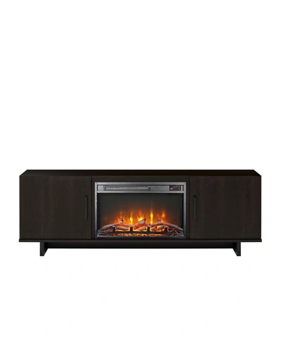 A Design Studio Fleur Tv Stand With Fireplace For Tvs Up To 60" In Brown