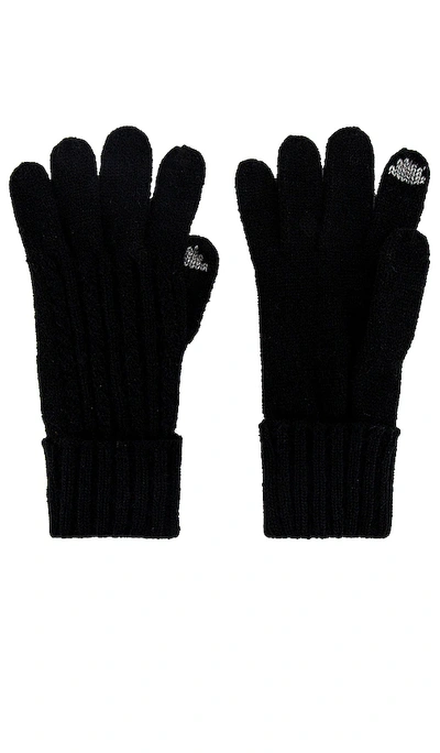 Hat Attack Cable Knit Touch Screen Glove In 블랙