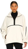 Lamarque Helsa Half-zip Fleece Pullover In Ivory