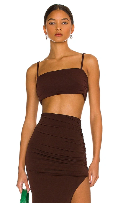 Nookie Aria Crop Top In 초콜렛