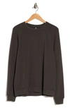 90 Degree By Reflex Terry Brushed Long Sleeve Sweatshirt In Dark Olive