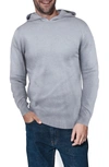 X-ray Core Knit Pullover Hoodie In Light Heather Grey