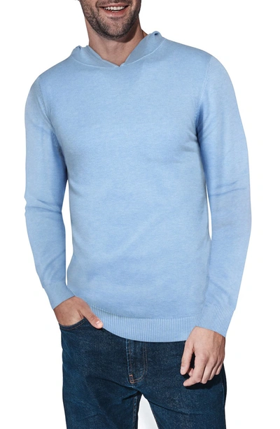 X-ray Core Knit Pullover Hoodie In Pastel Blue