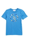 Nordstrom Rack Kids' Graphic Print Holiday T-shirt In Blue Palace Dreidel