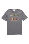 Nordstrom Rack Kids' Graphic Print Holiday T-shirt In Grey Castlerock Kwanzaa