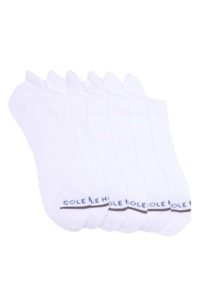 Cole Haan Baselayer No Show Socks In White