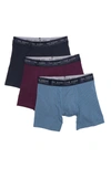 Ted Baker Cotton Stretch Boxer Briefs In Purple/ Blue/ Green