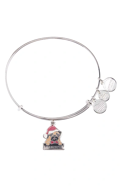 Alex And Ani Color Infusion Bah Humbug Bangle Bracelet In Shiny Silver