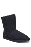 Australia Luxe Collective Suede Genuine Shearling Lined Cosy Short Boot In Black