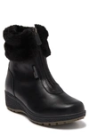 Aquatherm By Santana Canada Kyra Faux Fur Waterproof Boot In Black Smooth