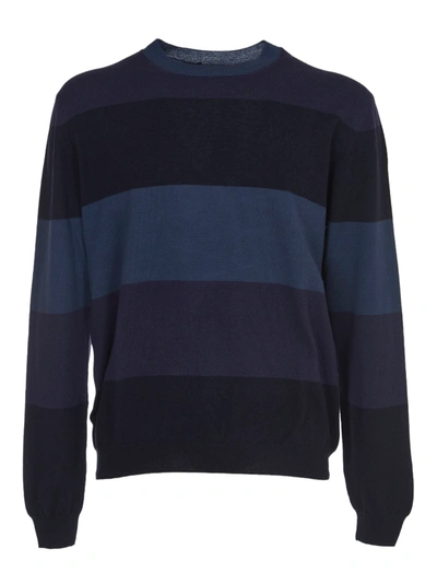 Fabrizio Del Carlo Blue Stripes Sweater