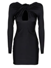 Coperni Black Cut Out Draped Minidress In Black