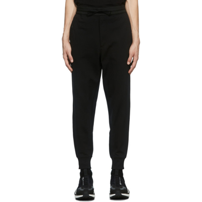 Y-3 Shell-trimmed Logo-print Cotton-jersey Track Trousers In Black