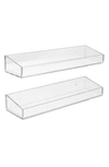 Sorbus 2pc Acrylic Bathroom Shelves In Clear