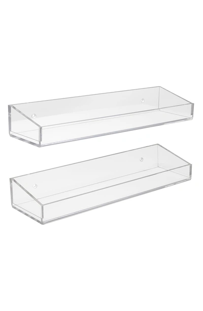 Sorbus 2pc Acrylic Bathroom Shelves In Clear