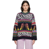 Stella Mccartney Keep In Touch Oversized Jacquard-knit Wool-blend Sweater In Multi