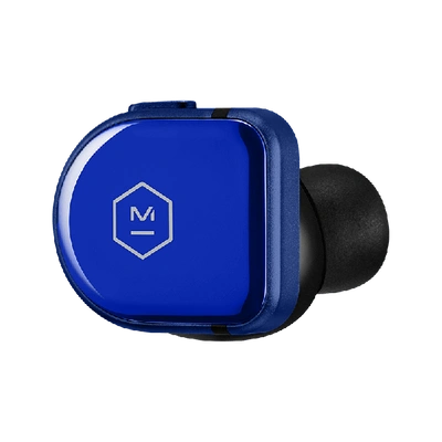 Master & Dynamic® Mw08 Wireless Earphones - Blue Ceramic/polished Graphite Case