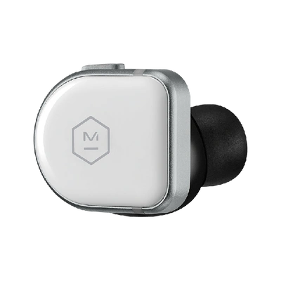 Master & Dynamic® ® Mw08 Wireless Earphones - White Ceramic And Silver/matte Black Case In Color<lsn_delimiter>