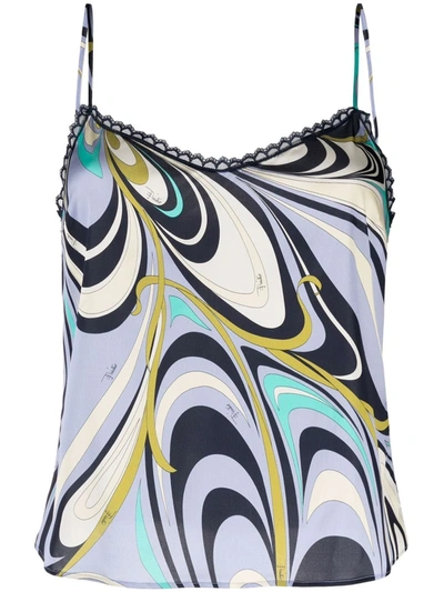 Pucci Onde-print Pyjama Top In Purple