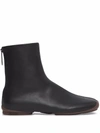 BURBERRY BURBERRY MEN'S BLACK LEATHER ANKLE BOOTS,8045293 40