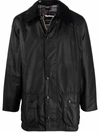 Barbour Bedale Waxed Cotton Jacket In Black
