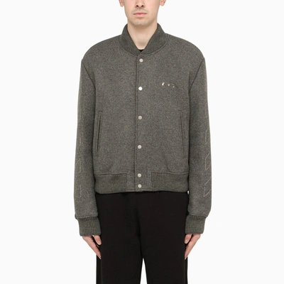 Off-white Grey Diag Varsity Jacket