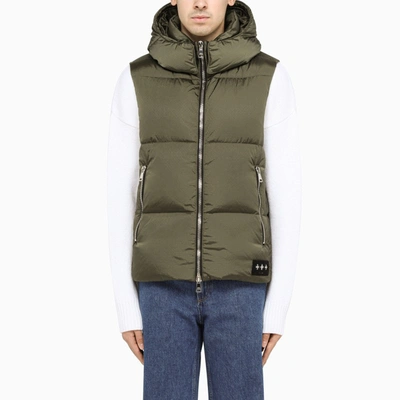 Tatras Melko Nylon Hooded Down Vest In Green