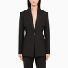 GIVENCHY BLACK SINGLE-BREASTED BLAZER,BW30D013QB-J-GIV-001