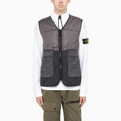 Stone Island Blue Quilted Waistcoat