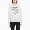 SAINT LAURENT GRAY SWEATSHIRT WITH PRINT,670882Y36HT-J-YSL-1485