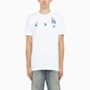 OFF-WHITE WHITE/BLACK MLB LA DODGERS CREWNECK T-SHIRT,OMAA027G21JER009-J-OFFW-6145