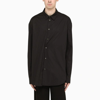 Ann Demeulemeester Black Cotton Shirt With Laces