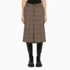 BALENCIAGA BEIGE AND BLACK PENCIL SKIRT,675414TLU13-J-BALEN-9364