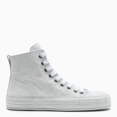 Ann Demeulemeester White Suede High Trainers