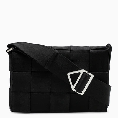 Bottega Veneta Black Fabric Cassette Bag