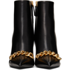 TOM FORD BLACK ICONIC CHAIN BOOTS