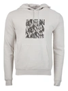 Saint Laurent Optical Illusion-print Relaxed Hoodie In Grey