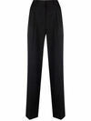 Stella Mccartney High-waisted Straight-leg Trousers In Black