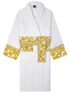 Versace Cotton Bathrobe With Amplified Medusa Print In White