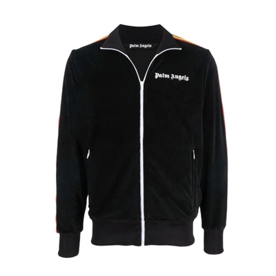 Palm Angels Black Cotton Rainbow Track Sweatshirt