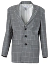 NATASHA ZINKO OVERSIZED WOOL BLEND BLAZER JACKET GREY,57166F04-900F-ADCF-6DF3-027A12D7A2F0