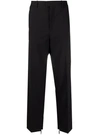 Off-white Black Zip Detail Tailored Trousers In Black