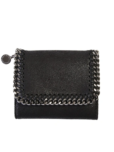 Stella Mccartney Falabella Chain Insert Wallet In Black