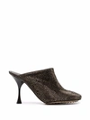 Bottega Veneta Sparkle Dot Sock In Brown