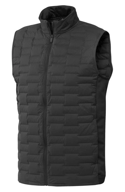 Adidas Golf Frostguard Quilted Down Vest In Black