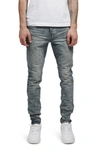 Purple Paint Splatter Slim Jeans In Vsi