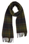 Barbour Tartan Lambswool & Cashmere Scarf In Classic Tartan