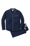 Petite Plume Men's Classic Twill Pajamas Set In Navy